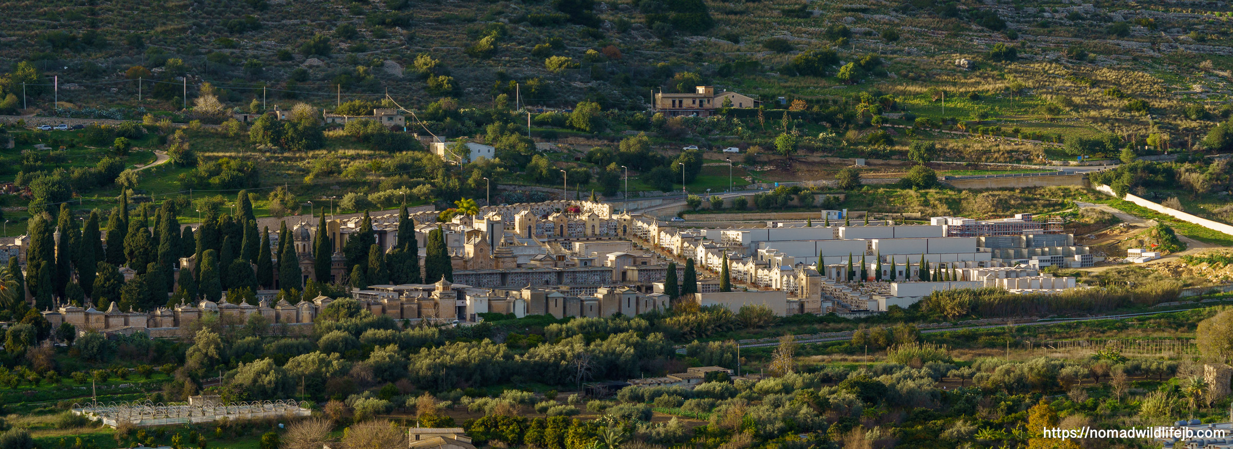 View of Scicli from above San Matteo after rain